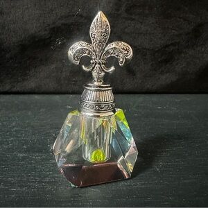 Fleur De Lis Glass Bottle